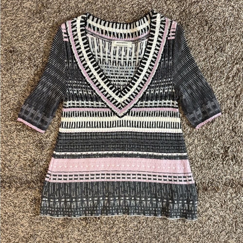 NEW Multi-colored Stretch Knit top from Spain